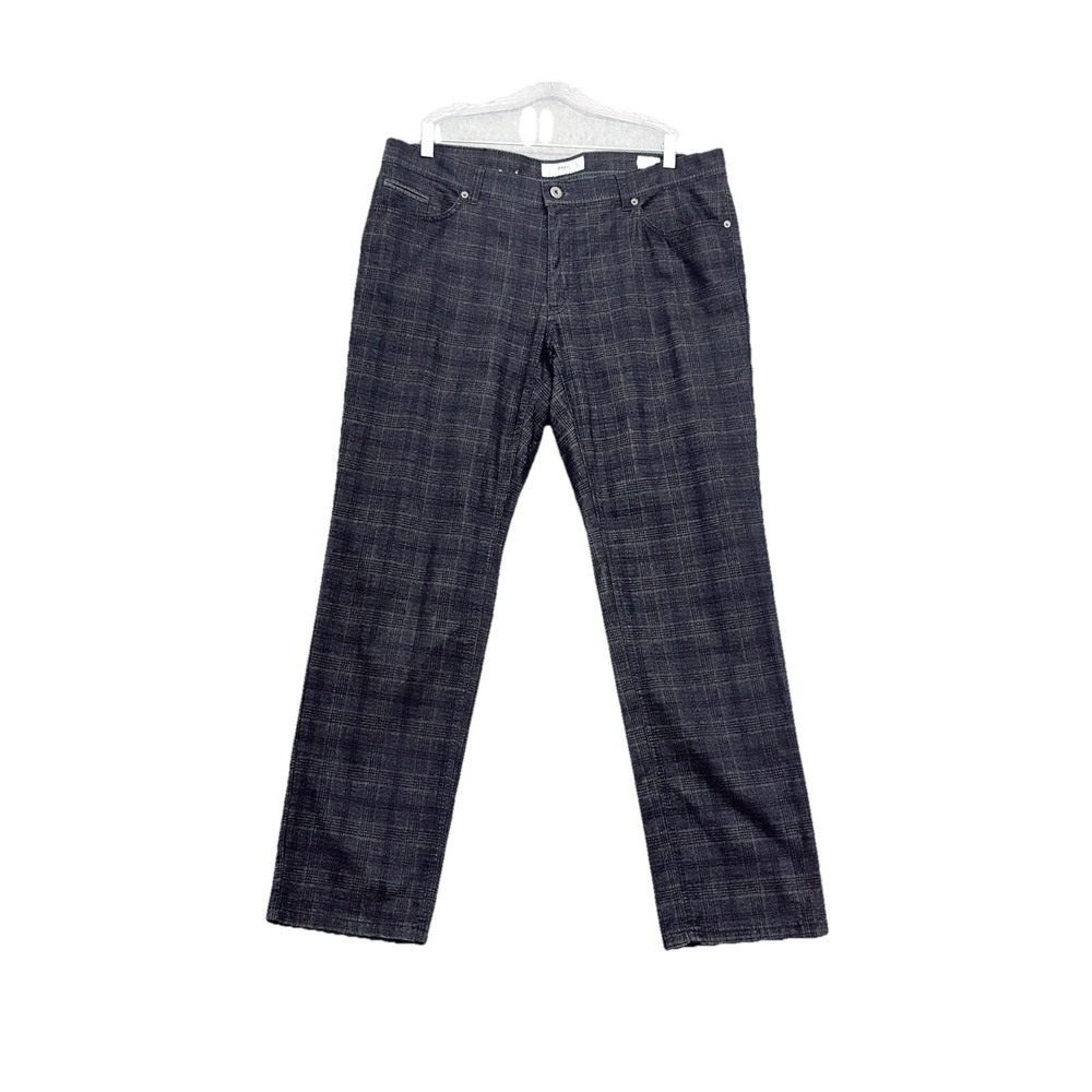 Brax Pants Mens 40x32 Gray‎ Plaid Cooper Fancy Golf Driving Range Office Work
